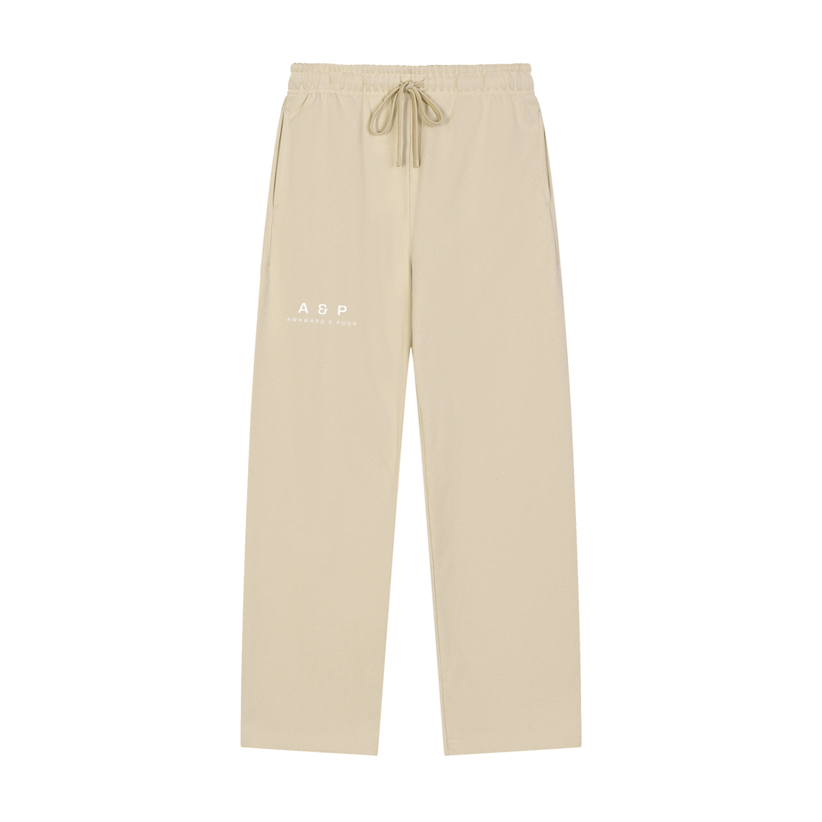 A&P Straight-Leg Sweatpants, Apricot