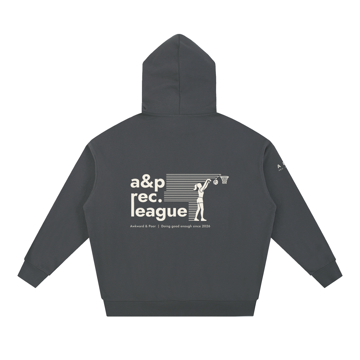A&P Rec. League Hoodie, Dark Gray