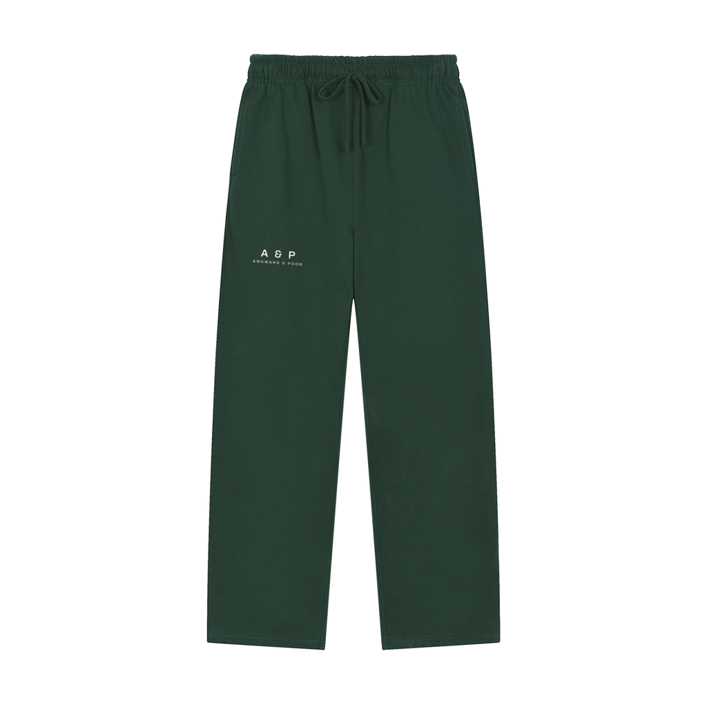 A&P Straight-Leg Sweatpants, Blackish Green