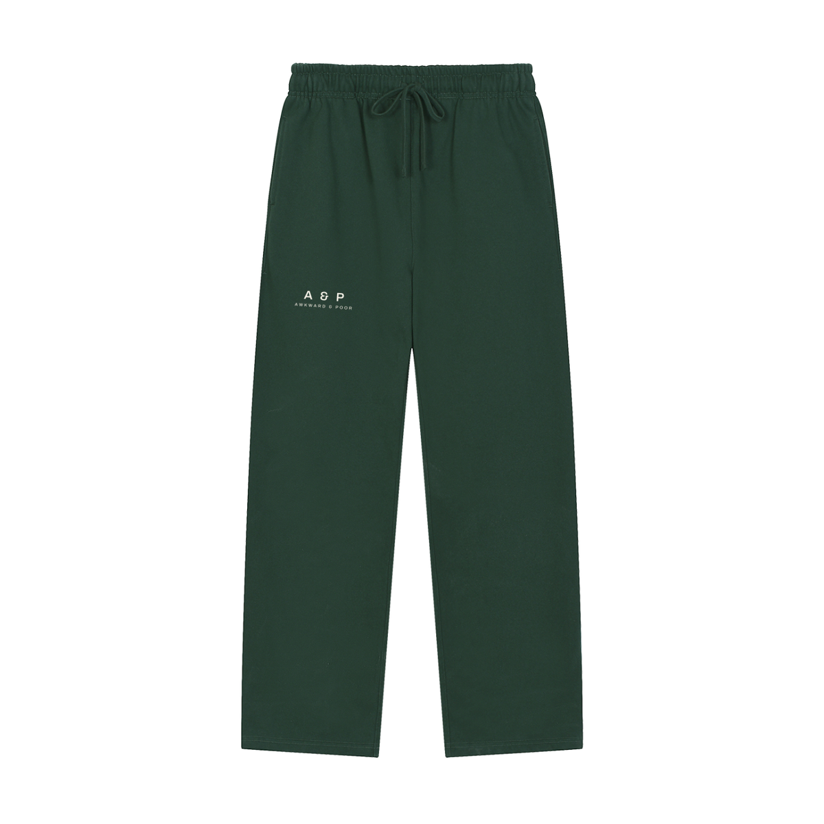 A&P Straight-Leg Sweatpants, Blackish Green