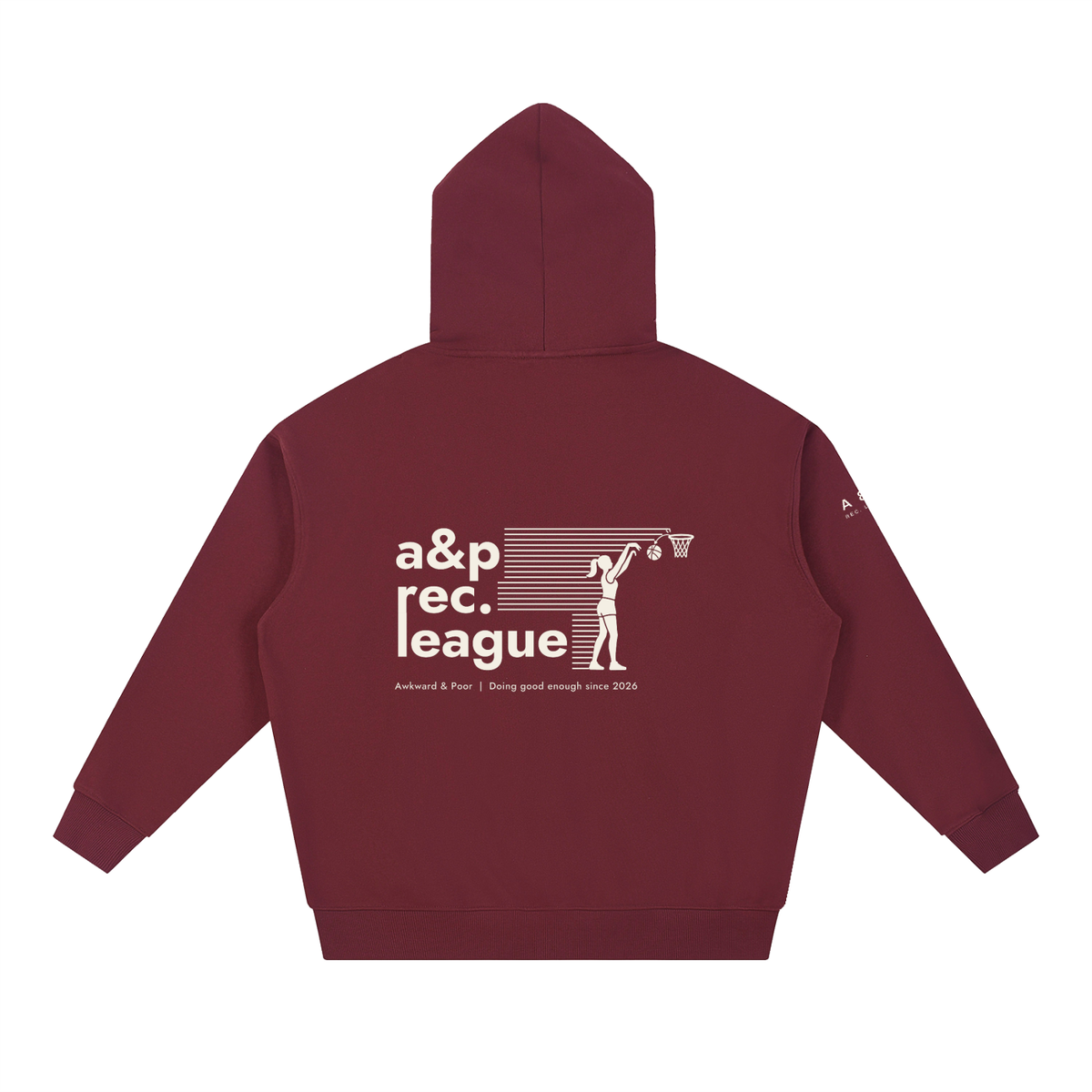 A&P Rec. League Hoodie, Dull Red
