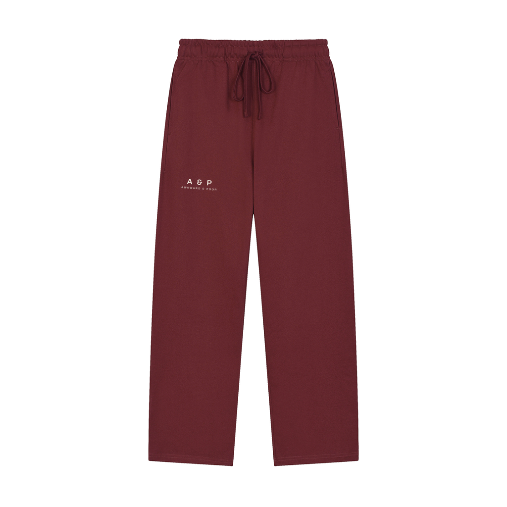 A&P Straight-Leg Sweatpants, Dull Red