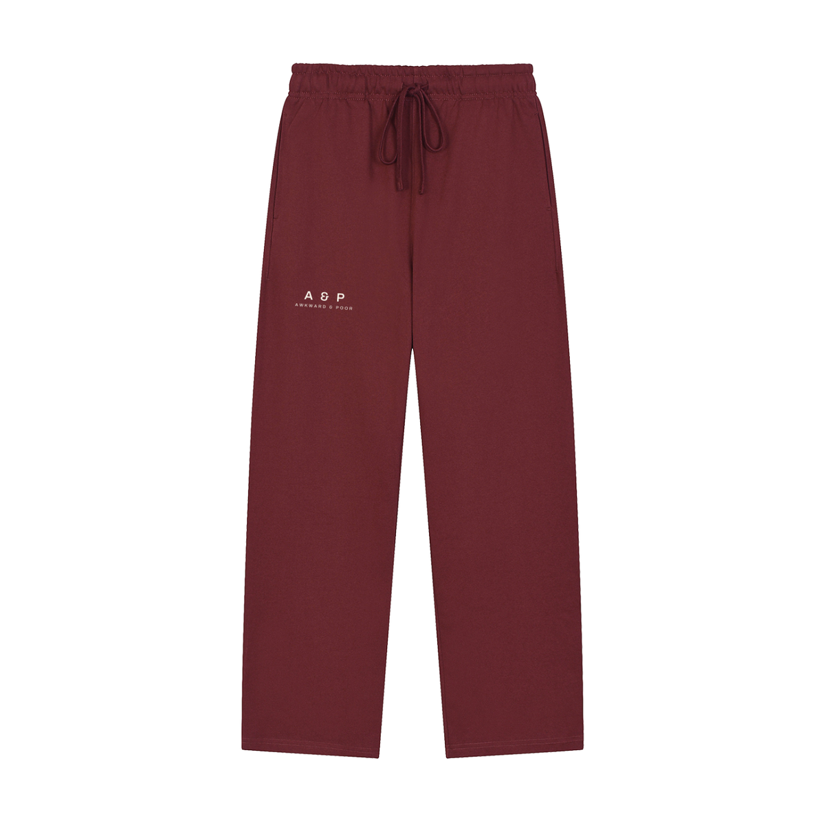 A&P Straight-Leg Sweatpants, Dull Red